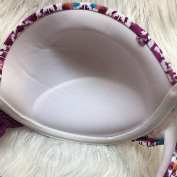 NWT Hula Honey Printed Underwire Pushup Bikini Top - Picture 5 of 7